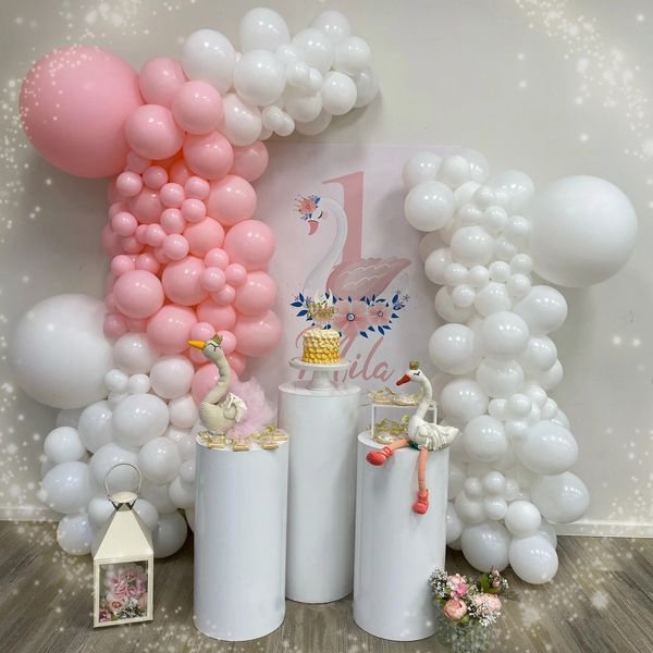 Outros suprimentos para festas de evento 35pcs redondos de cilindro de cilindro Exibir pilares de bolo de decoração de arte de ouro branco para decorações de casamento diy 230818