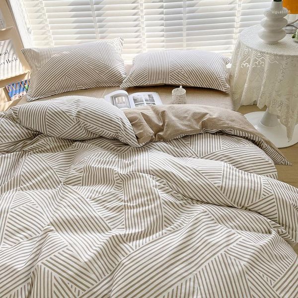 Bettwäsche Sets kleiner klarer Wind Langstufe Baumwolle 100 Bett Vierteilige Sommerblumen-Quilt-Abdeckblatt