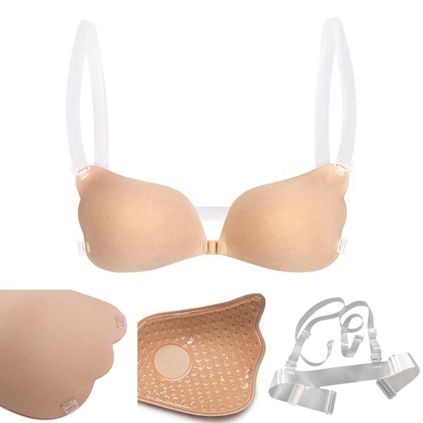 Bread Pad Female Sexy Female invisibile Push High BH Bh Lingerie traspirante in silicone reggiseno push up reggiseno di lingerie senza schiena reggiseno magico bra fly wedding rera 230818