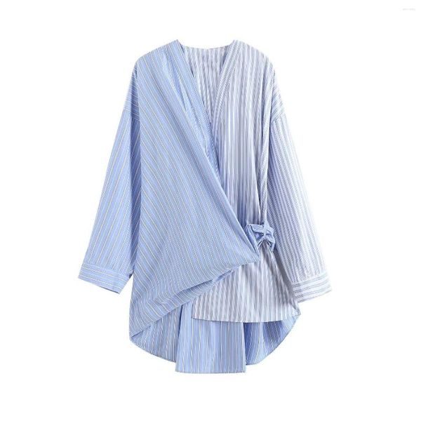 Blouses feminina Superaen European e American Fashion Fashion V-deco