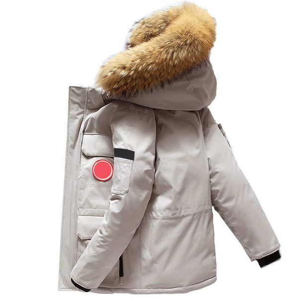 Giacca da uomo Down Giacca canadese Coat Parker Coat Winter New Spesse Feather Feather Calco Coppia Cappello Cappello IRH1