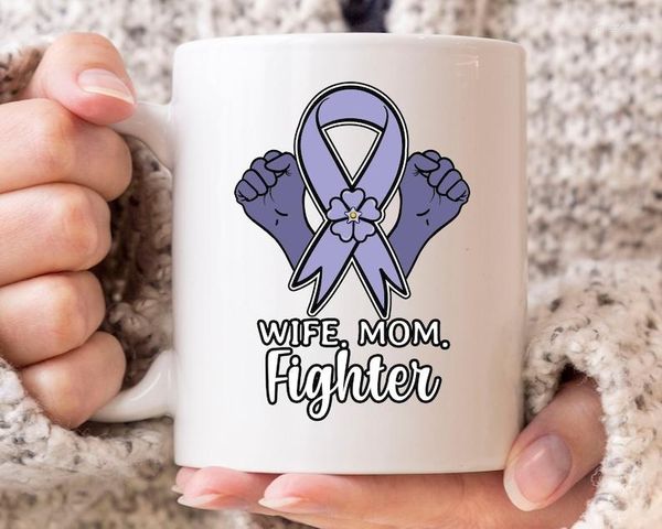 Kupalar karısı anne savaşçı kupa Anneler Günü hediye mide kanseri farkındalığı kahve mide savaşçı karsinom