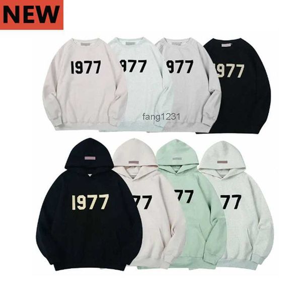 Essentials Hoodie Designer Baumwolle Fleece Jacken Mann Frau Sweatshirts Luxus Herren Hoody 1977 Hoodies Pullover Brief Langarm Reißverschluss Winter Kx0y