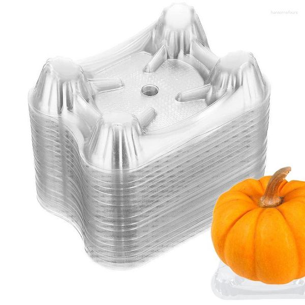 Loucaria de jantar descartável Transparente 50 PCs Melon Cradles Watermelon Pumpkin and Squash Stand mantém até 20 libras de protetor de apoio ao jardim de plantas