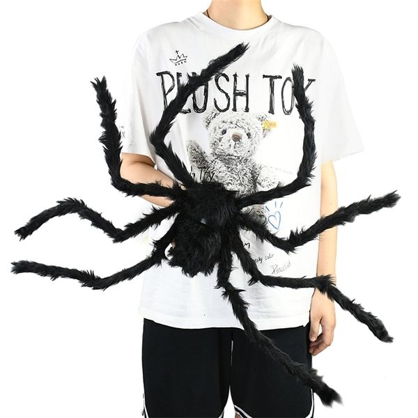 Outros suprimentos de festa do evento 30 50cm 75cm 90cm Pluxh Spider Halloween Decorações para barra de bar assombrada de casas de terror Aps Web Kids Toy 230818