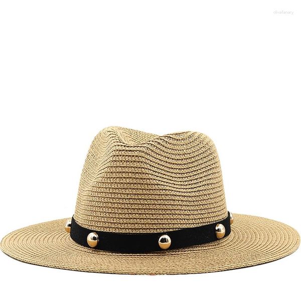 Boinas de chapéu de cowboy verão palha feminina chapéus de sol artesanal para homens Cowgirl