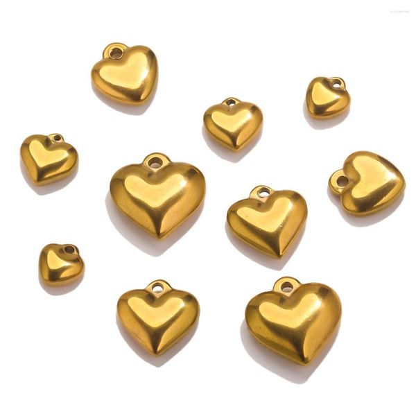 Charms 10pcs из нержавеющей стали Love 3d Peach Cool Conctor для серьги браслеты DIY Ювелирные изделия.