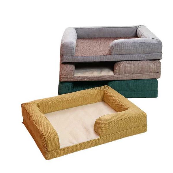 Andere Haustiere Lieferungen Haustierhundsofa Weich warmes Schwamm Haustiere Bett Square Zwinger Deep Sleep Matte für kleine mittelgroße Hunde atmungsaktiven Welpendecke Haustier Vorräte HKD230821