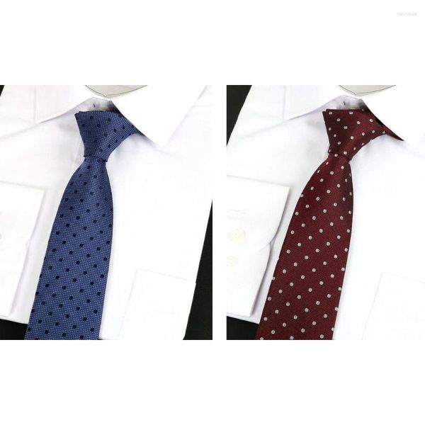 Papi papilli da 100 seta da 100 seta jacquard cravat pois dots blu cracktie viola rosso per camicia da camicia da camicia ufficio ad alta densità impermeabile