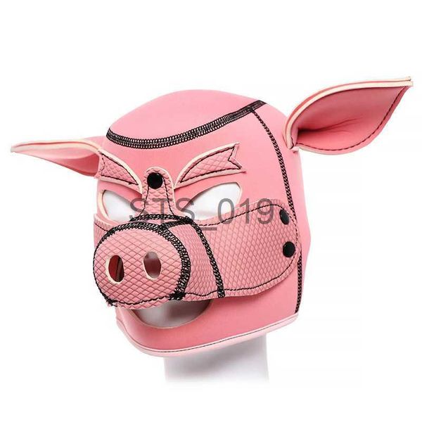 Другое здоровье блюда красоты Pink Piggy Headgear BDSM Свинька Свиньи Маска капюшон Слаб Косплей Фетиш СМ для взрослых эротические для пар с ограниченными сдержанными магазинами x0821 x0821