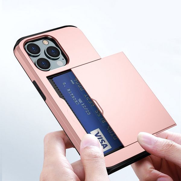 Ik05 para iphone 11 12 13 pro max mini x xr 7 8 plus se 2023 luxo gota resistente slot para cartão carteira telefones celulares caso smartphone