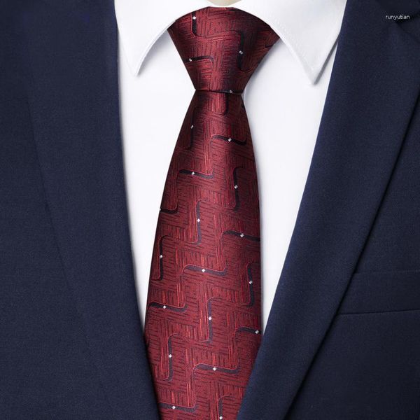 Bow bağları Erkekler 100 İpek Tie Jacquard Cravat Business Rahat Kravat Bride damat Düğün Neckerchief Mavi Kırmızı Kahverengi