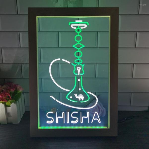 Party Dekoration Shisha Shisha Shop Home Room Mann Höhle Dual Farb LED LED NEON SCHLÜSSE