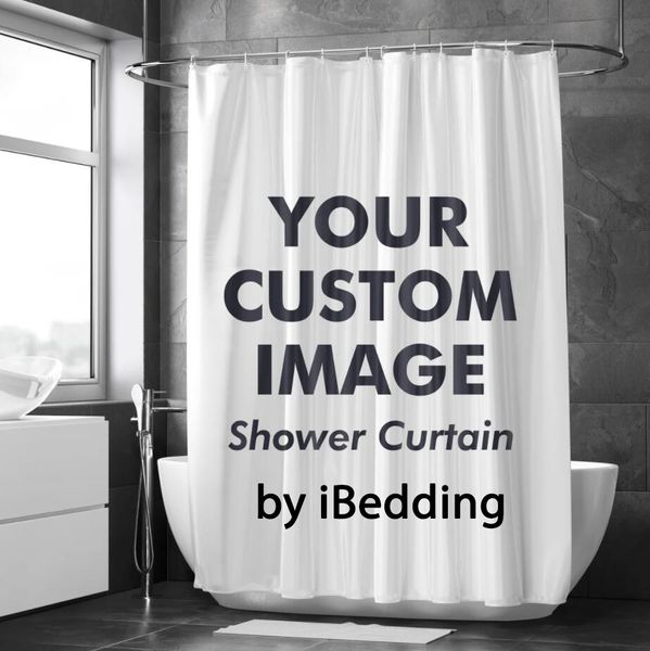 Duş perdeleri Ibeding özel duş perdesi banyo su geçirmez perdeler özelleştirilmiş po polyester banyo dekor kanca damla 230820