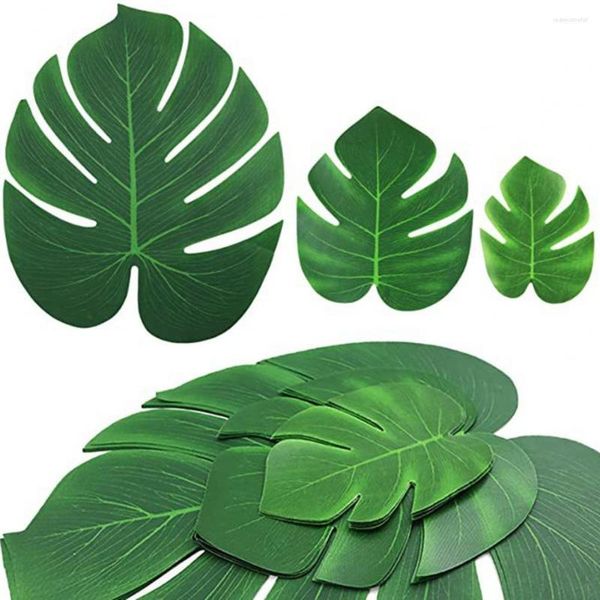Dekorative Blumen kostengünstige künstliche Pflanze lebendige grüne Blätter realistischer POGROA-Requisiten für Home Party Dekorationen Hawaiianisch