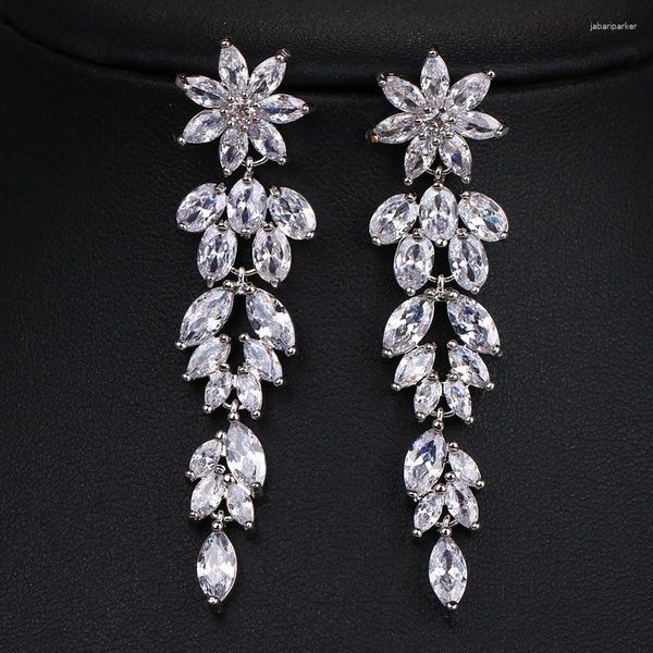 Dangle Ohrringe Slbridal Vintage Pave Setting CZ Crystal