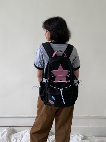 Schultaschen Plüsch Rucksäcke 2023 Pink Star Girl Freizeit -Modedesign große Kapazität Schoolbags Y2K Spicy Umhängetasche 230821