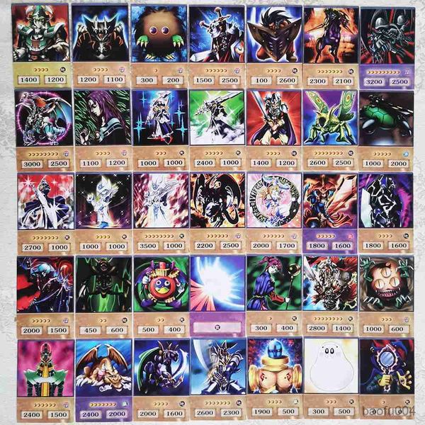 Card Games 100pcs yu-gi-oh в стиле аниме карты голубые глаза темные магии exodia slifer ra yugioh dm classic proxy diy card witrd witrd r230821