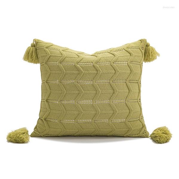 Cuscino American Green Forest Green divano moderno lancio di sedia in lino BED AUTO Soggio