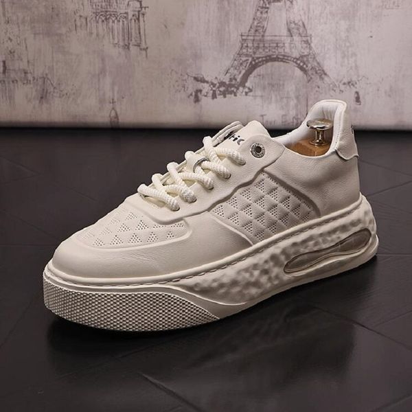 Hochwertige Männer Sneaker Herren Casual Shoes Hip Hop Punk Plattform kleine weiße Schuhe Zapatillas Hombre 1aa36