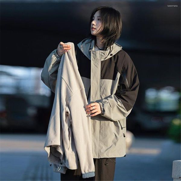 Женские куртки на открытый кемпинг и поход три в одном типе зарядное покрытие съемное ветрозащитное водонепроницаемое