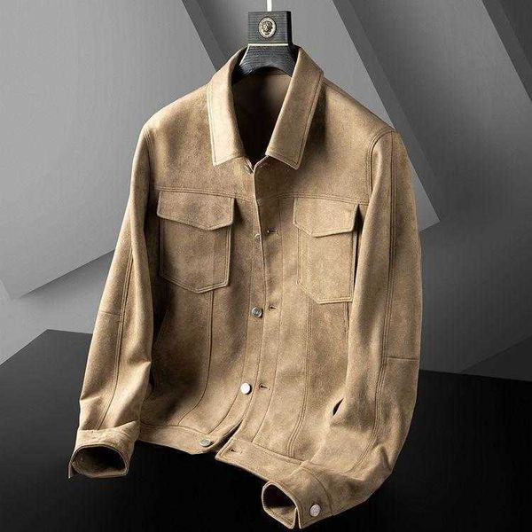 Giacche da uomo 2023 Nuovo Samigliaceo Campo da uomo Spring New Senior Texture Tooling Light Business British Giacca British Top Casual abbigliamento cappotti J230821