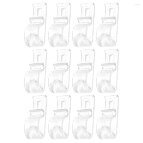 Vorhang 12 PCs Clip Haken Dekorative Vorhänge Rollenklammern transparente Fenstertöne Kleiderbügel Blinde Kabel Sicherheit ziehen