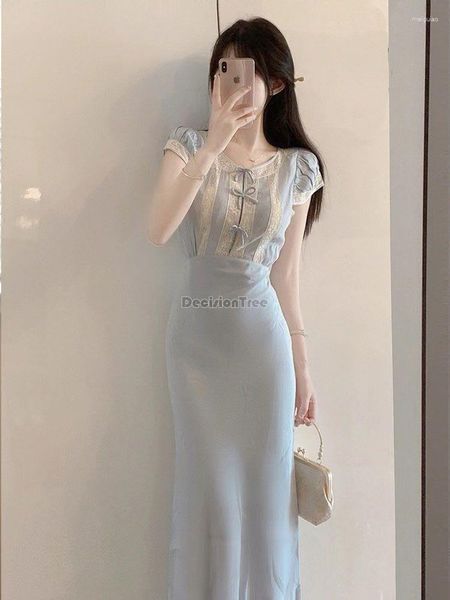 Ethnische Kleidung 2023 Chinesischer Stil Qipao Frauen anmutig Frühlings Sommer Slim Sexy Cheongsam Kleid Casual Daily verbessert