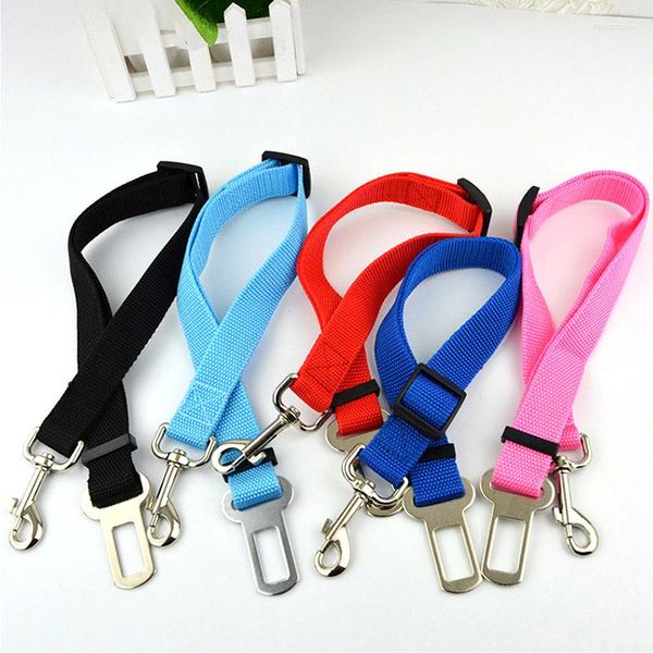 Collari per cani Modificabile regolabile Cintura di sedile per auto -sedile per auto per viaggi Veicolo cucciolo Haness Collar Clip per le forniture di animali domestici per accessori Sicuro