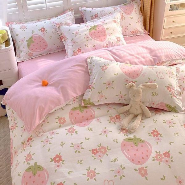 Bettwäsche Sets Frühling Herbst rein gebürstete Hautpflege Baumwolle Quilt Cover Student Schlafsaal 3 Piece Set Home Sheet Vier Stück