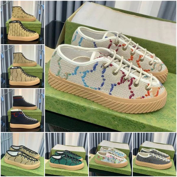 Scarpe designer di lusso 1977 Sneaker Canvas Classic Camel and Ebony Platform Fashion Men Runner Sneaker Sneaker Tennis Lavato Jacquard Denim Women Shoes Ace 01