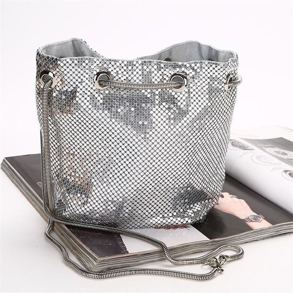 Fabrik Retaill Vollende brandneue handgefertigte hübsche Aluminiumblatt Abendbeutel Tubbiness Clutch für Hochzeit Bankettparty PORMMOR288W