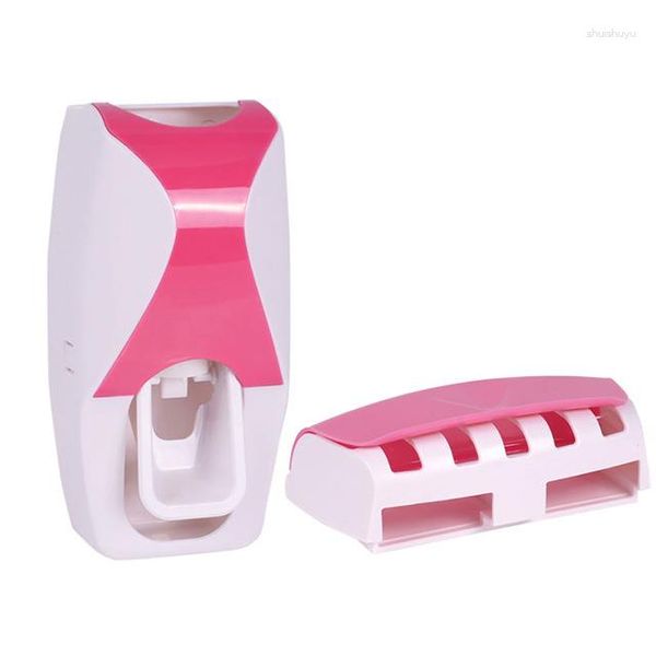 Set di accessori per bagno set automatico Dentifricio Despensatore a parete Montate Sfroto da denti spazzolino Schedro Streezer Dispositivo Bagno