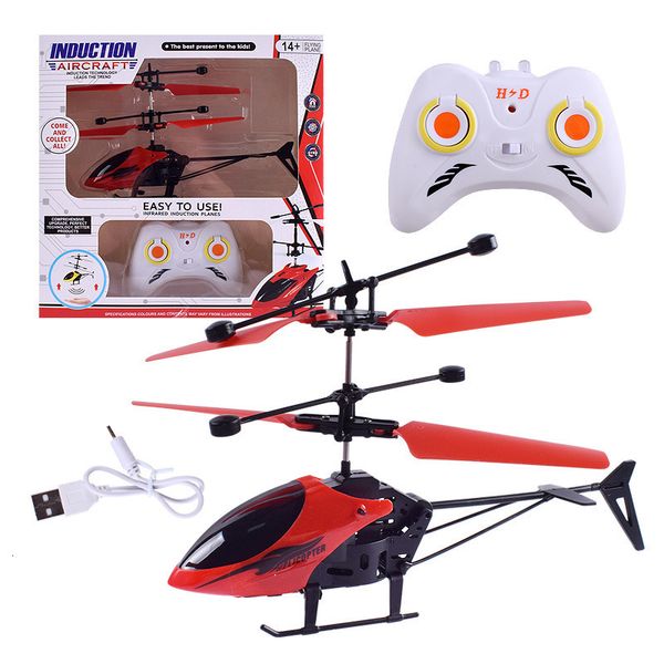 ElectricRC Aircraft Mini RC Drohne wiederaufladbare Fernbedienung RC Helicopter Drone Toys Induktion Schwebesicherer sicherer Fallresistant 230821