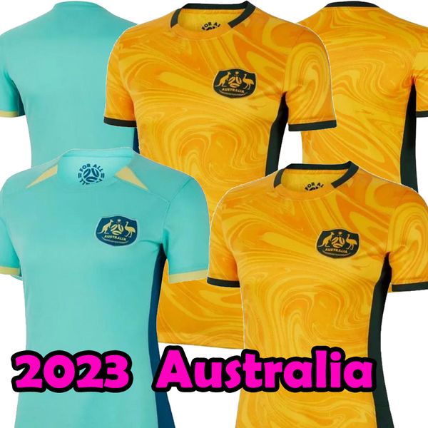 2023 Austrália Seleção Nacional de Futebol Kerr Wheeler Chidiac Yallop Fowler Catley Polkinghorne Van Egmond Polkinghorne 23 24 Homens Camisas de Futebol Uniformes