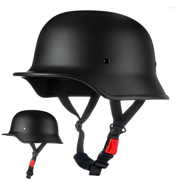 Caschi da moto casco da scoop vintage personalizzato per il cappuccio di sicurezza leggero di mezzo uomo tedesco della seconda guerra mondiale tedesca.