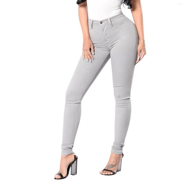 Jeans femininos Plus Tamanho para mulheres jeans de altura de peles de cintura esticada calças de rua vintage
