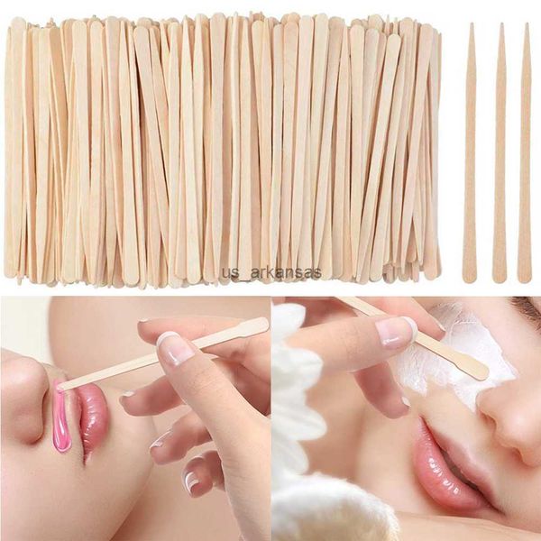 Make -up -Bürsten 200/400pcs Wachsstangen glatte Gesichtsbrauen Wachs Spatel Einweg hölzerne Haarentfernung Applikator Spatulas Körper Schönheit Werkzeug HKD230821