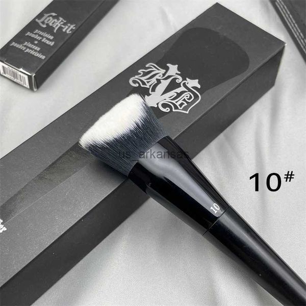 Макияж щетки KVD N10 Lock It Edge Foundation Makeup Brush - Mineral Powder BB Cream Liquid 3D HD Высокопроизводительный высокопроизводительный K10 HKD230821