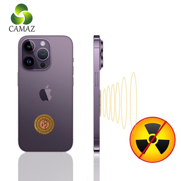 CAMAZ Антирадиационная наклейка для телефона Круглая 5G Защита от ЭДС Терагерцовый чип Антирадиационная наклейка Квантовый щит Наклейка с отрицательными ионами