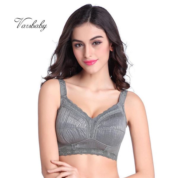 Varsbaby a tazza completa filo di lingerie biancheria bianche di grande dimensione rera di cotone sottile più taglia 34-42 bcdef tazza per donne219g