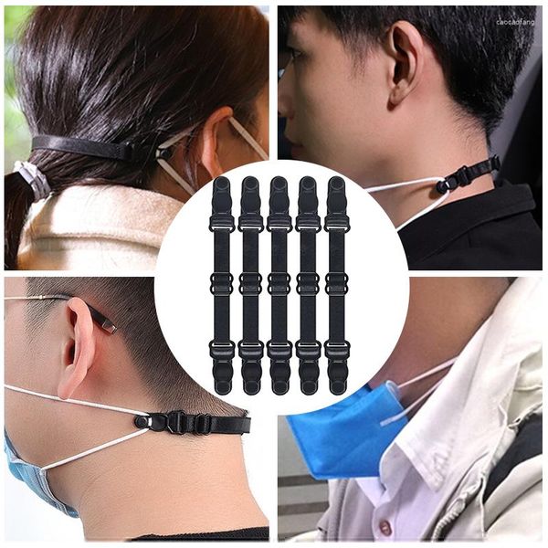 Ganci da 10pcs maschera non slip cinghia estensione regolabile bandage auricolare cinghia protettore corto Accessori del cavo