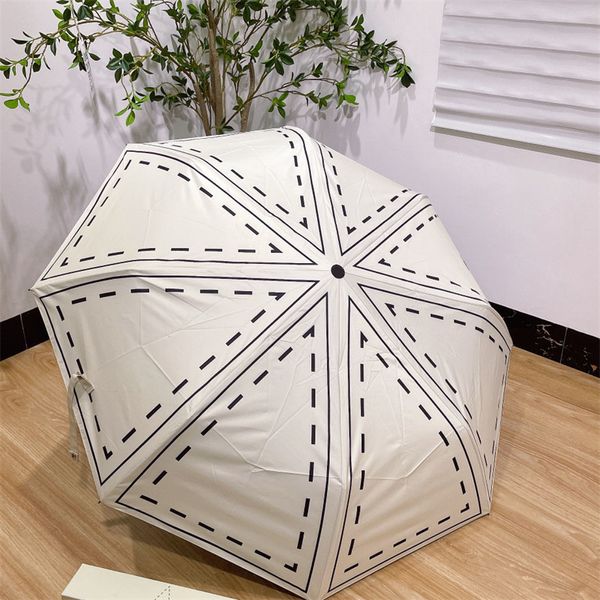 Luxury UV All weather Umbrella Designer Brolly Elegant Rainshade Noble Three Folding Umbrella Fully Automatic Bumbershoot Ultraviolet Proof