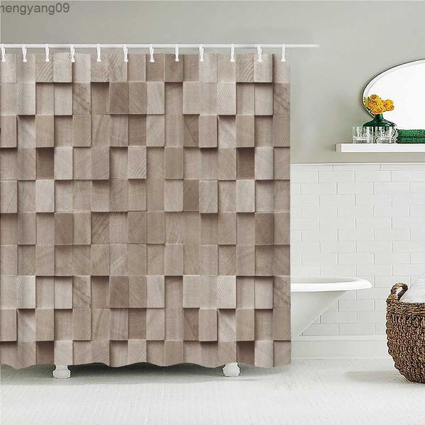 Cortinas de chuveiro Cinza e branco geométrico 3D HEXAGON CORA CORTINHAS DE BAINS LAVOLHANTE DE CORTINAS DE BAINS DESLIGADO 3D CORTUNDA DO POLOTER TELAS DE TELAS DE POLOTERS R230821