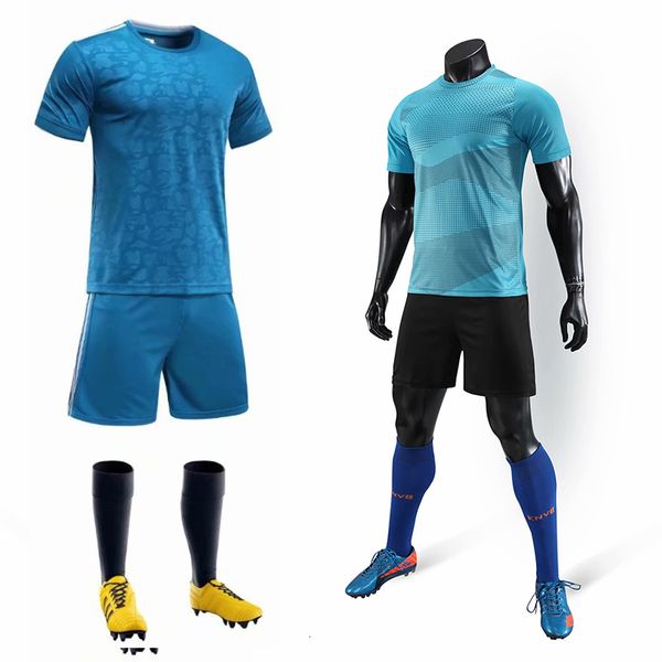 Magliette da esterno Maglie da calcio uomo sport corsa ciclismo calcio kit per adulti fai da te uniformi da calcio personalizzate tute allenamento colore blu 230821