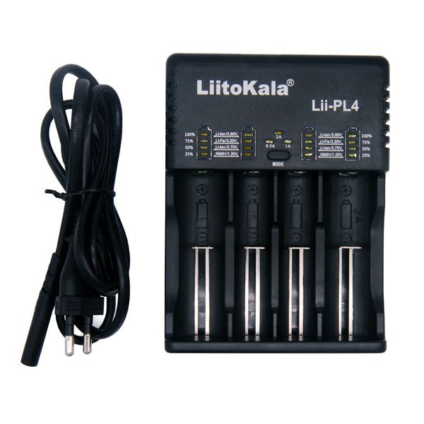 Liitokala Lii-PL4 18650/26650/18350/16340/18500 Batteria al litio 1.2V / 3.2V / 3.7V / 3.8V / AA / AAA NIMH 110-220V Charger DC