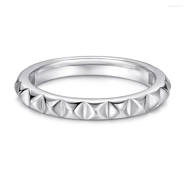 Clusterringe S925 Silber Ring Girl Einfacher Modetrend Persönlichkeit Handschmuck dreidimensionales Dreieck 5A Zirkon