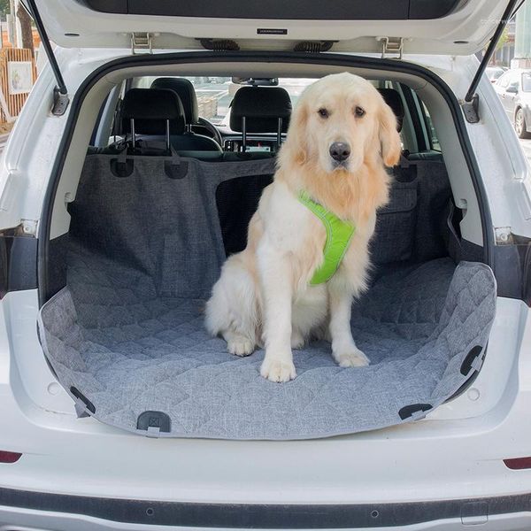 Köpek araba koltuğu su geçirmez arka arka pet kapağı katlanabilir taşıyıcılar oxford paspaslar hamak koruyucusu emniyet kemeri ile