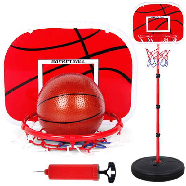 Bälle 63-165 cm Basketball Ständer Height Passable Kids Basketball Tor Hoop Toy Set Basketball für Jungen Trainingspraxis Accessoires 230820