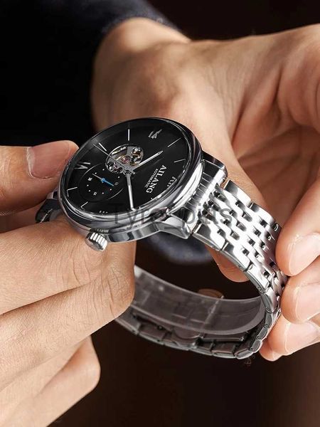 Outros dispositivos vestíveis Ailang Famous Brand Men's Automatic Mechanical Watch Hollo